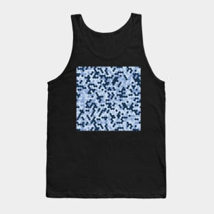 Digital Camouflage Blue Print Pattern Tank Top